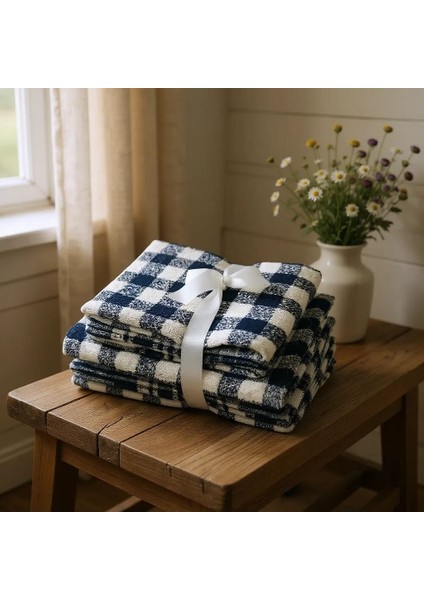 Pamuklu Havlu Takımı 4'lü Set 100% Pamuk 70X130 / 50X80 Ölçülerinde