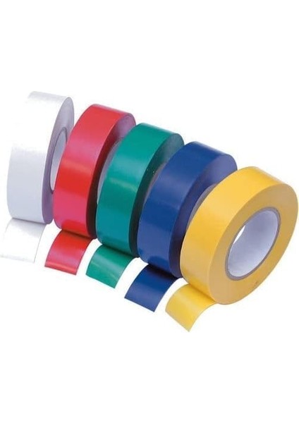 Home 5 Adet Elektrik Bandı,pvc Bant,10 Metre (Renkli)