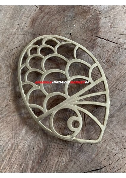 Dekoratif Antik Pirinç Çaydanlık Altı Tencere Altlığı 15*21CM
