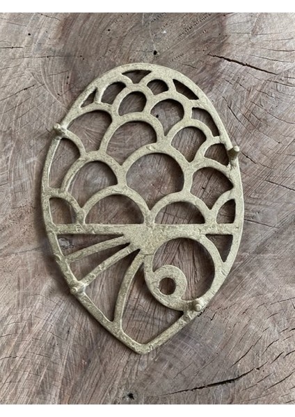 Dekoratif Antik Pirinç Çaydanlık Altı Tencere Altlığı 15*21CM fiyatları