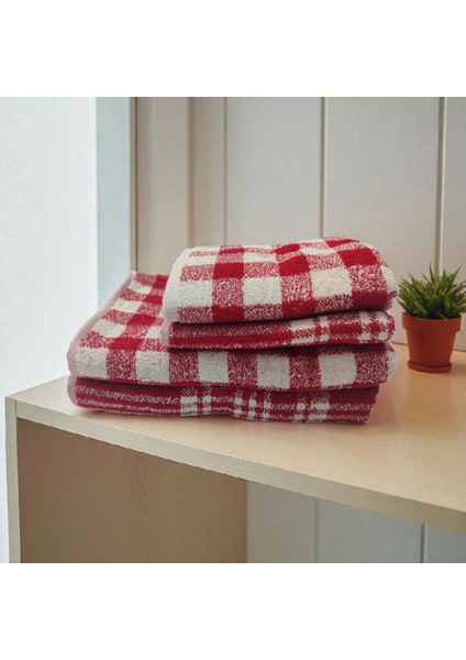 Pamuklu Havlu Takımı 4'lü Set 100% Pamuk 70X130 / 50X80 Ölçülerinde