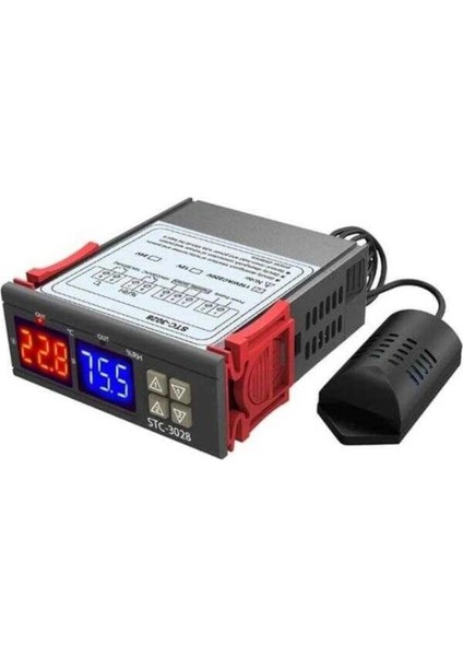 STC-3028 12V LCD Ekranlı Nem Sıcaklık Kontröl Termostatı