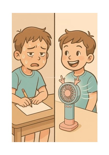 Geyik Boynuzlu Mini El Fanı, 20 cm Taşınabilir Şarjlı Masaüstü Fan, Tek Kademeli Hız, Kompakt Fan Tasarımı, 7 cm Çaplı Vantilatör, USB Şarjlı, Çocuklar Için Uygun fiyatları