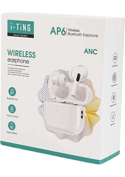 Pro 2 ANC Gürültü Engelleyeci A+++ Kalite İOS Android Tüm Telefonlarla Uyumlu Bluetooth Kulaklık