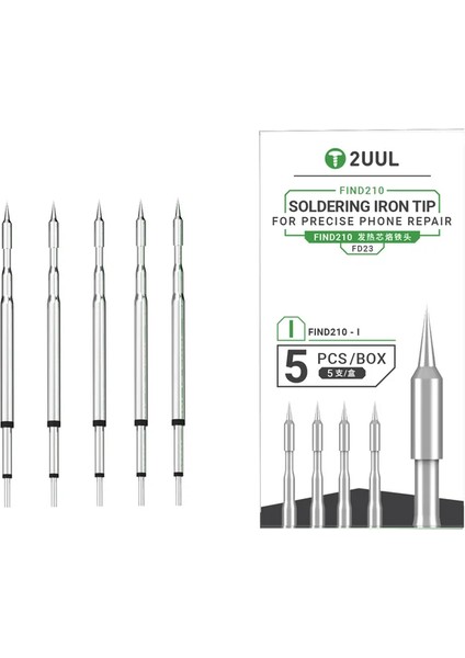 FD23 I Tipi C210 Uyumlu Lehimleme Ucu Seti (5'li Paket)
