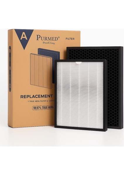 Fakir Luminoso Smart Uyumlu Filtre - True Hepa + Aktif Karbon | 2‑aşamalı Hava Temizleyici Yedek Parça |%99,97 Partikül & Koku Giderici