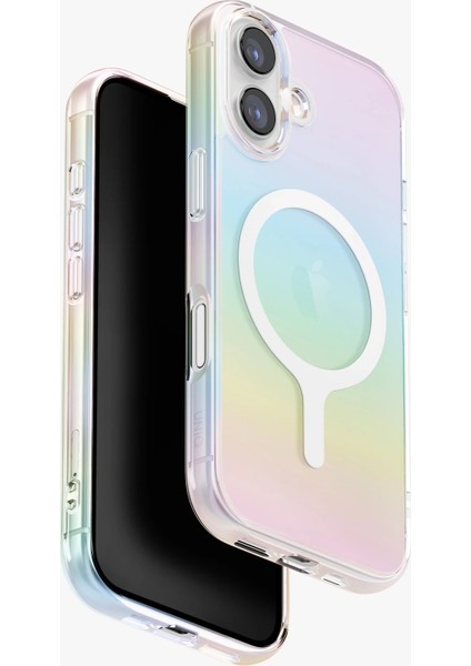 Iphone 17 Kılıf Holografik Renk Değiştiren Koruyucu Kapak Magclick Polikarbonat Malzeme
