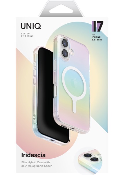 Iphone 17 Kılıf Holografik Renk Değiştiren Koruyucu Kapak Magclick Polikarbonat Malzeme