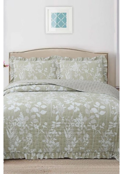 Breeze Sade Çiçekler Çift Kişilik Yatak Örtüsü 240X260