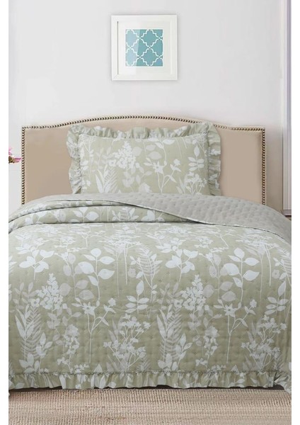 Breeze Sade Çiçekler Tek Kişilik Yatak Örtüsü 180X240