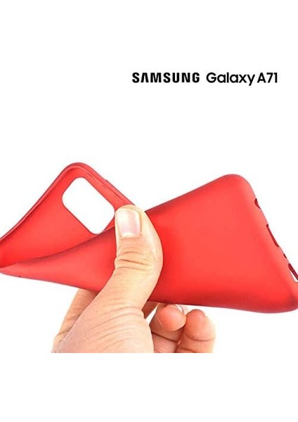 Matte Silicone Samsung Galaxy A71 Kılıf Gold modelleri