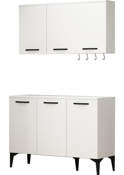 Iva+Üst Modül Airfry Dolabı Fırınlı Erzak Dolabı Çok Amaçlı Dolap Askılı Kahve Köşesi fırsatları