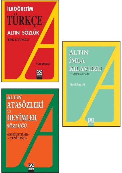 Ilköğretim Türkçe Sözlük + Imla Kılavuzu + Atasözleri ve Deyimler Sözlüğü - 3 Kitap Set