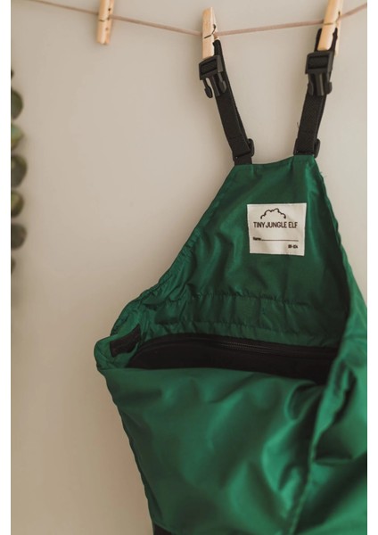 Poları Takılıp Çıkarılabilir Yağmur Tulumu - Koyu Yeşil