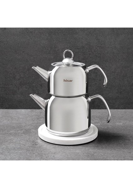 Satürn Mini Çelik Çaydanlık Cam Kapak