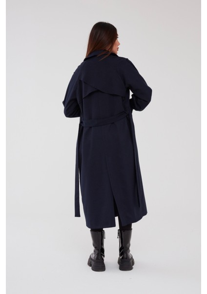 Şık Taş Rengi Düğmeli Trençkot – Rahat ve Modern Kesim modelleri