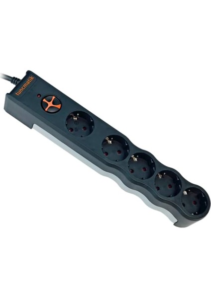 TSK6136 Powersurge 5'lı Siyah 1050 Joule