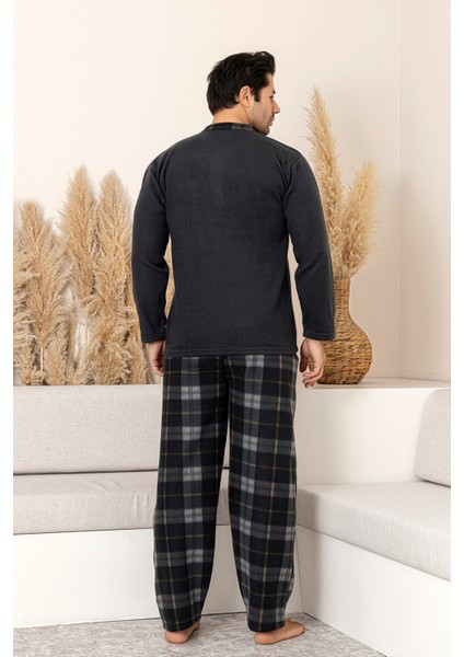 Kışlık Erkek Polar Pijama Takımı - Ekose Erkek Polar Pijama modelleri