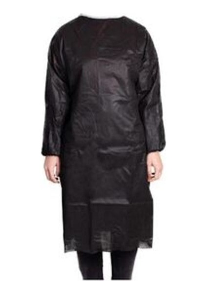 Hasta Önlüğü Uzun Kol 10 Adet Siyah