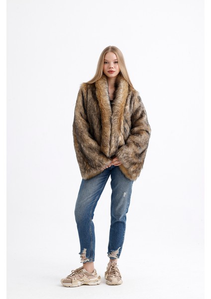 Yakası Dolgulu Kürk Mont Ceket (Kalın ve Yüüksek Gramaj)