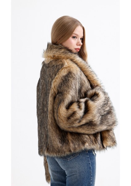 Yakası Dolgulu Kürk Mont Ceket (Kalın ve Yüüksek Gramaj)