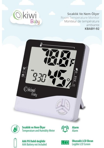Kbaby-92 Sıcaklık ve Nem Ölçme Cihazı