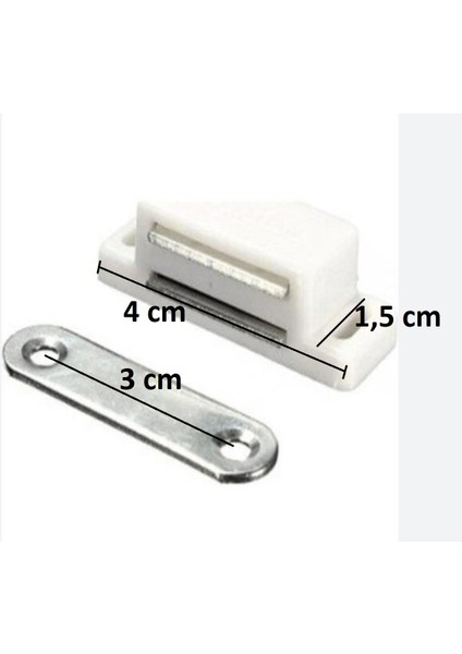 Mıknatıslı Plastik Mobilya Dolap Kapak Sineklik Çıt Çıt Kilit 12 Adet fiyatları