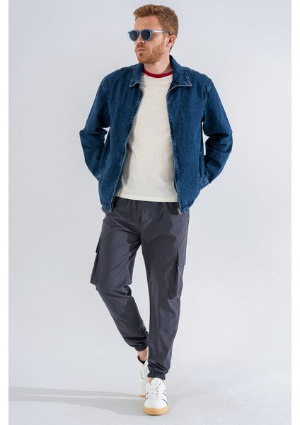 Erkek Gri Likralı Esnek Ince Kumaş Lastikli Paça Torba Cep Pantolon fiyatları