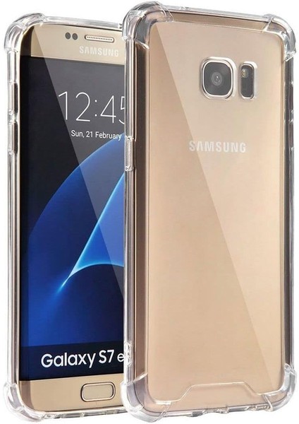 Iletişim Samsung Galaxy S7 Edge Şeffaf Airbag Antishock Köşe Korumalı Silikon Kılıf
