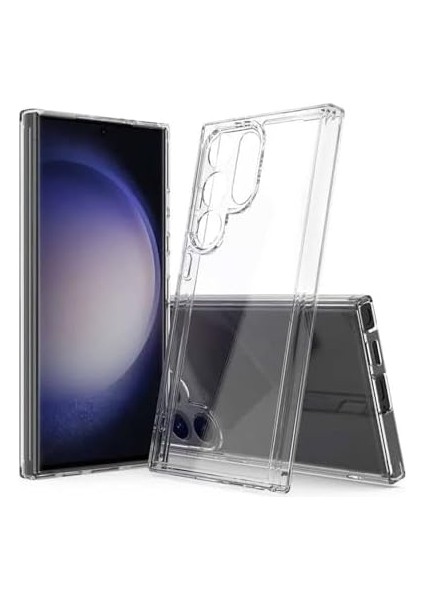 Samsung Galaxy S24 Ultra Şeffaf 2mm Anti Şhock 5g, Sararmayan Darbeye Dayanıklı Koruyucu Telefon Kılıfı, Çizilmez Silikon Arkası (Şeffaf) Silikon Kapak Ince modelleri