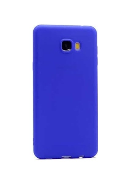 Galaxy C5 Uyumlu Mat Yumuşak Silikon Kılıf (Mavi)