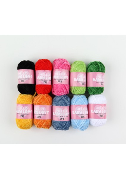 Baby Love Şönil Iplik Seti - Temel Renkler