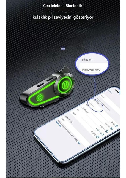 Motosiklet Kask Kulaklığı Bluetooth Mikrofon Stereo Kulaklık Intercom Rgb Işık Motorsiklet Interkom modelleri