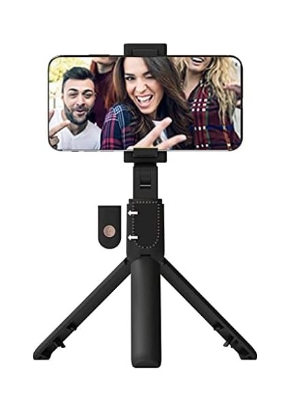 Talent Bluetooth Telefon Tripod Selfie Çubuğu, Uzaktan Kontrollü Kumandalı, 19.5 Cm, 270° Dönebilir, Katlanabilir modelleri