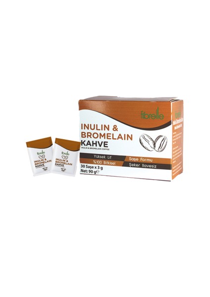 Inülin- Bromelain Kahve Detox 30 Adet 3 gr Kutu Saşe 90 G