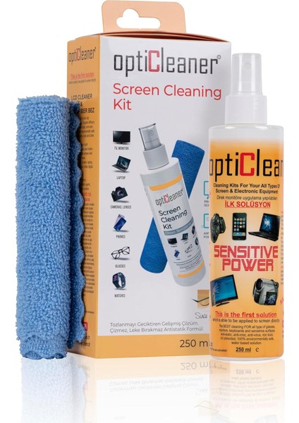 Since 2003 LCD Temizleme Seti: Elektronik Cihazlar Için 250ML + Temizleme Bezi! Laptop, Tablet, Tv, Telefon, Gözlük, Yazıcı, Kamera Için Doğal, Koruyucu ve Parlatıcı Temizlik!