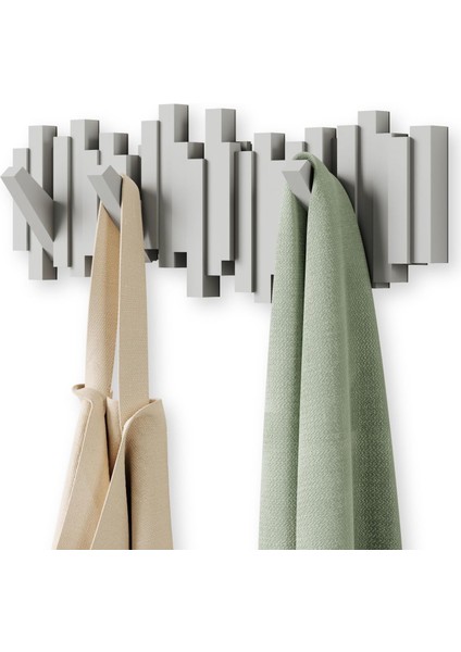 Çubuk Dağıtım Askısı, Modern ve Tasarruflarınızı Sağlayan Dağıtmak, Ceketler, Manto, Şallar, El Harcamaları ve Daha Fazlası Için 5 Hareketli Kanca, Gri