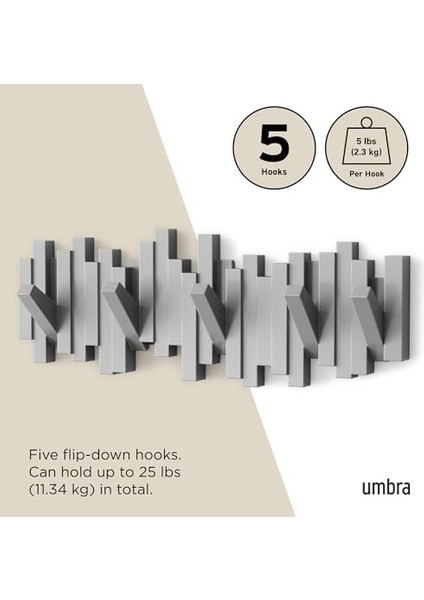 Çubuk Dağıtım Askısı, Modern ve Tasarruflarınızı Sağlayan Dağıtmak, Ceketler, Manto, Şallar, El Harcamaları ve Daha Fazlası Için 5 Hareketli Kanca, Gri fiyatları