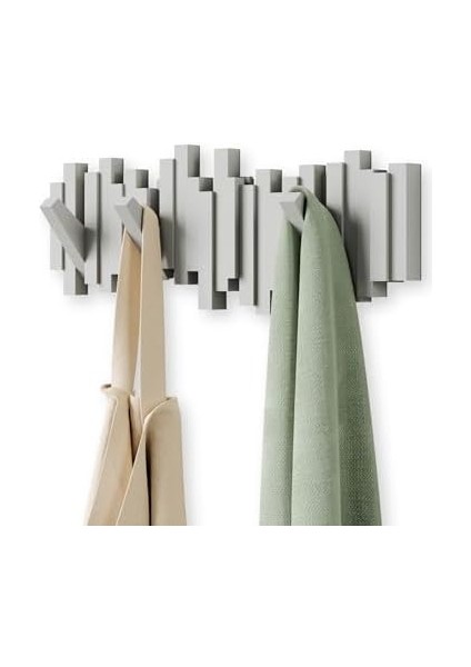 Çubuk Dağıtım Askısı, Modern ve Tasarruflarınızı Sağlayan Dağıtmak, Ceketler, Manto, Şallar, El Harcamaları ve Daha Fazlası Için 5 Hareketli Kanca, Gri modelleri