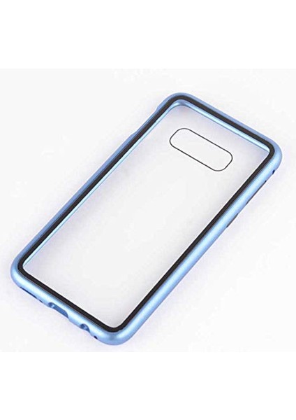 Samsung Galaxy S10 ile Uyumlue Devrim Mavi Cep Telefonu Kılıfı