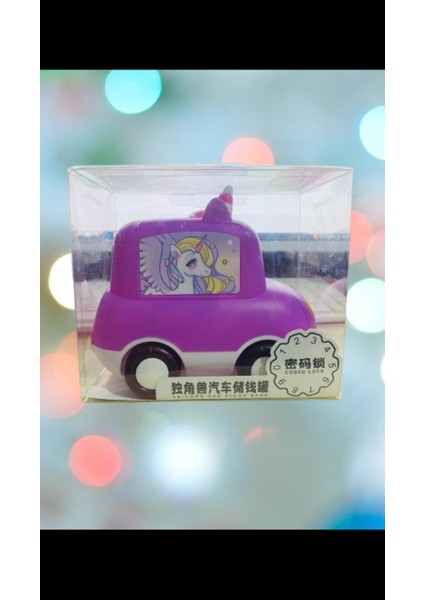 Şifreli Araba Şekilli Silikon ve Plastik Kumbara