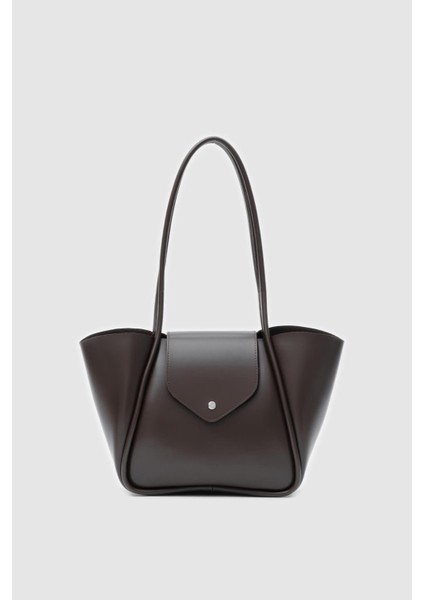 Lagraccio Paris Kadın Petra Makyaj Çantalı Omuz Çantası Kahve