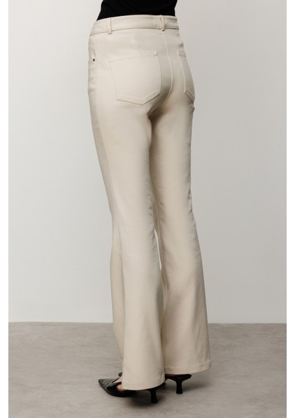 Kadın Beş Cep Ispanyol Paça Pantolon 2044 Kum fırsatları