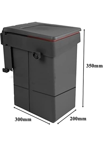 Metali 20 Lt Kapağa Monte Çöp Kutusu Antrasit modelleri
