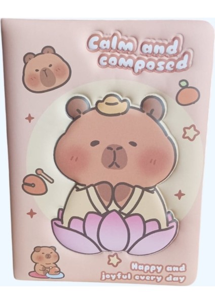 Pofuduk Kapaklı Capybara Defter – Günlük, Not ve Hediye Için