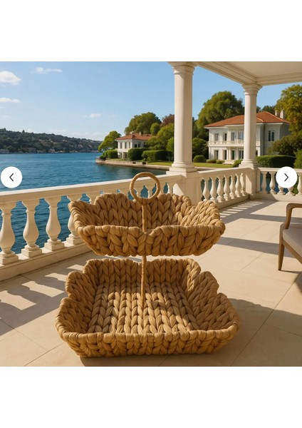 2 Katlı Kare Hasır Meyvelik-Sebzelik- Papatya Meyvelik 38 Cm*27 cm