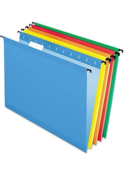 Surehook Takviyeli Askılı Klasörler, Mektup Boyutu, Çeşitli Renkler, Kutu Başına 20 (6152 1/5 Asst) fiyatları