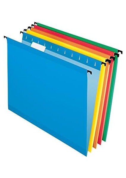 Surehook Takviyeli Askılı Klasörler, Mektup Boyutu, Çeşitli Renkler, Kutu Başına 20 (6152 1/5 Asst) modelleri