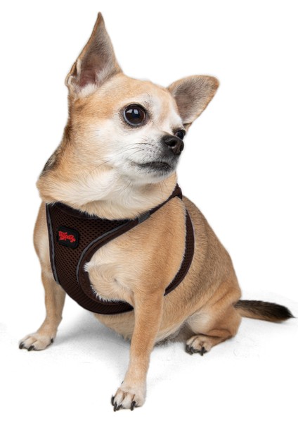 Air-mesh Harness Köpek Göğüs Tasması Kahverengi