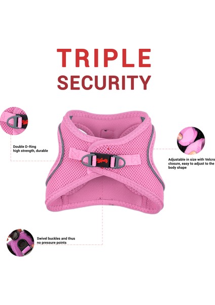 Air-Mesh Harness Köpek Göğüs Tasması XLarge Lila